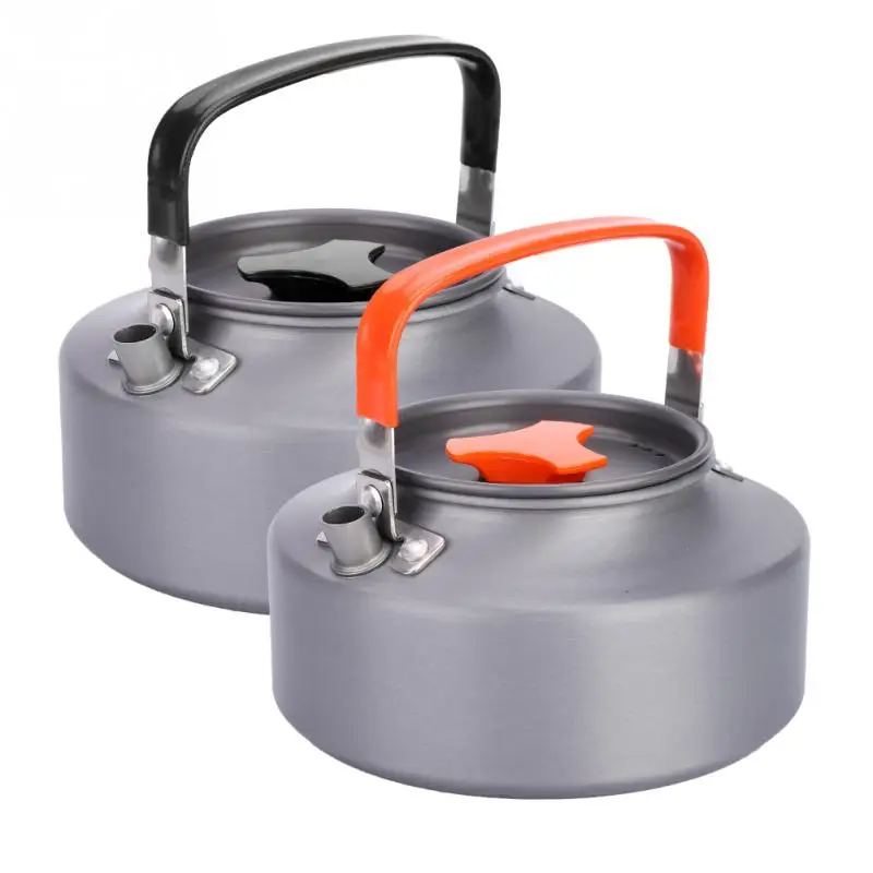 

1.1L Outdoor Tableware Camping Teapot Aluminum Hiking Picnic Coffee Tea Pot Kettle Portable Tableware Cooking Pot