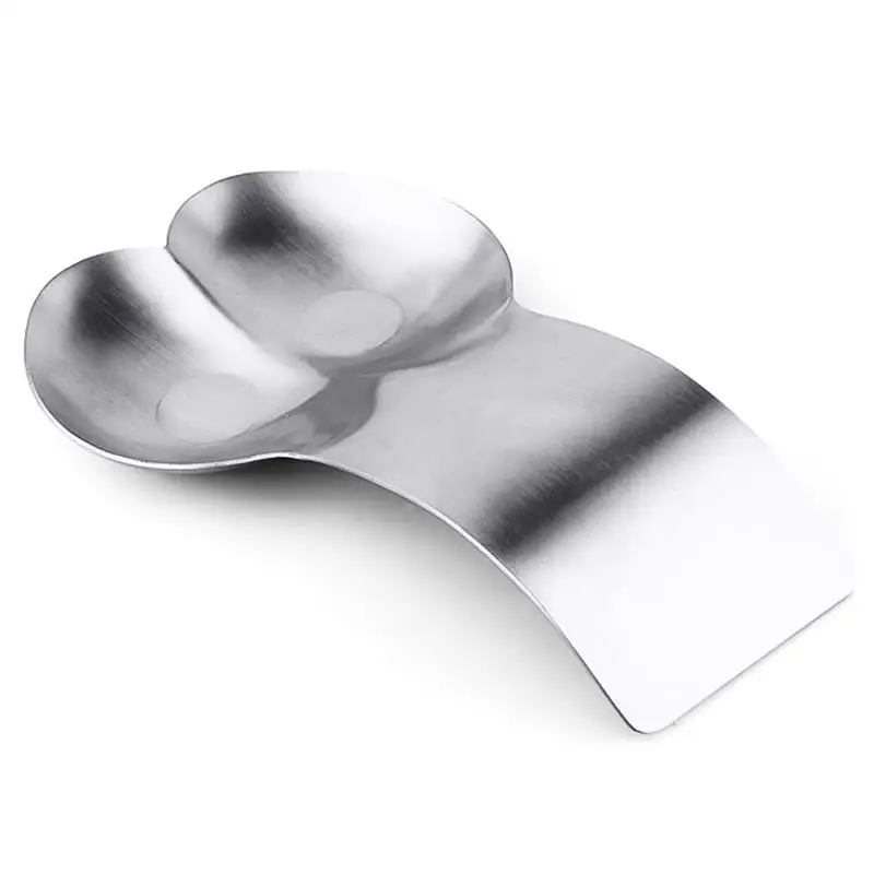 

Multifunction Stainless Steel Double Soup Spoon Holder Double Support Pad Tableware Holder Desktop Shelf Kitchen Supplies