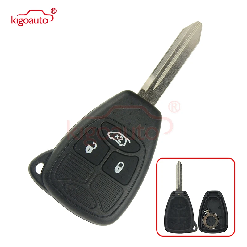 Kigoauto 04589199AC Remote key head case shell 3 button for Chrysler Dodge Jeep 2006 2007 2008 2009 2010 2011 2012