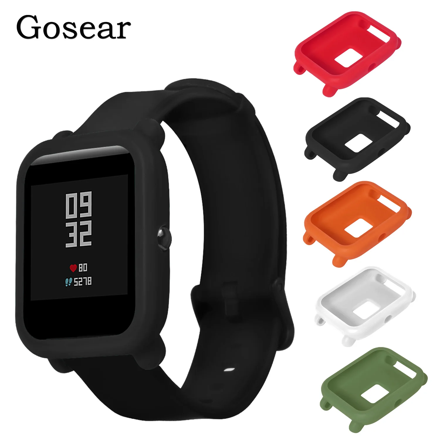 

Gosear Soft Silicone Protective Case Cover Protector Frame Shell for Xiaomi Xiao Mi Huami Amazfit Bip Youth Smart Watch