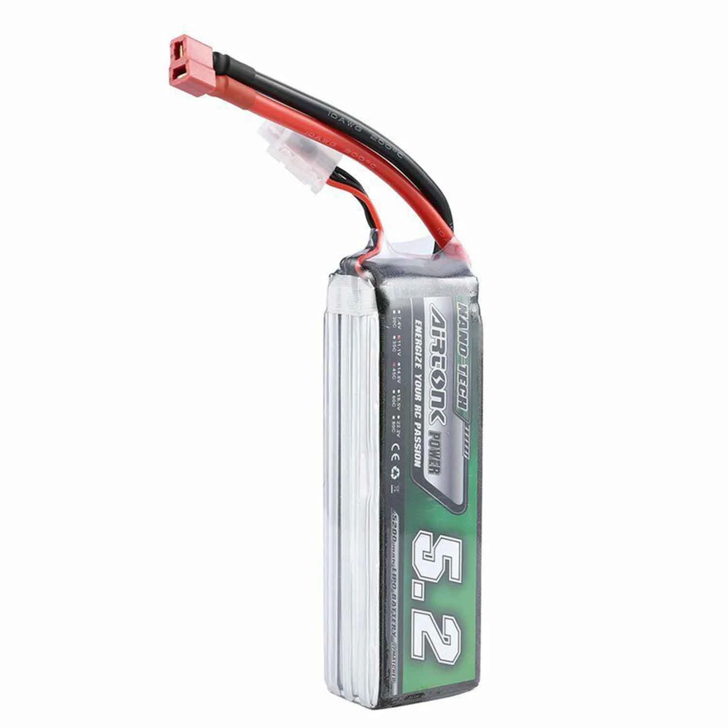 

Airtonk Power 11.1V 5200Mah 30C 3S 1P Lipo Battery T Plug For Rc Drone Car