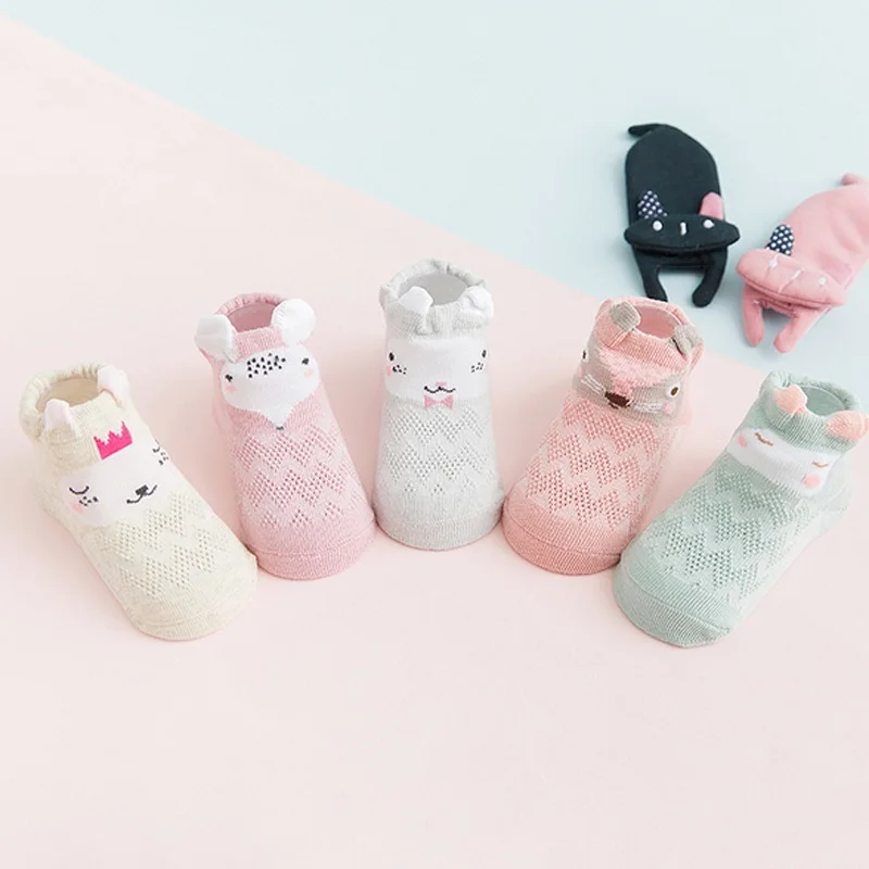 

5 Pairs Cartoon Warm Baby Infant Toddler Non-slip Booties Anklet Boots Shoes Ankle Socks