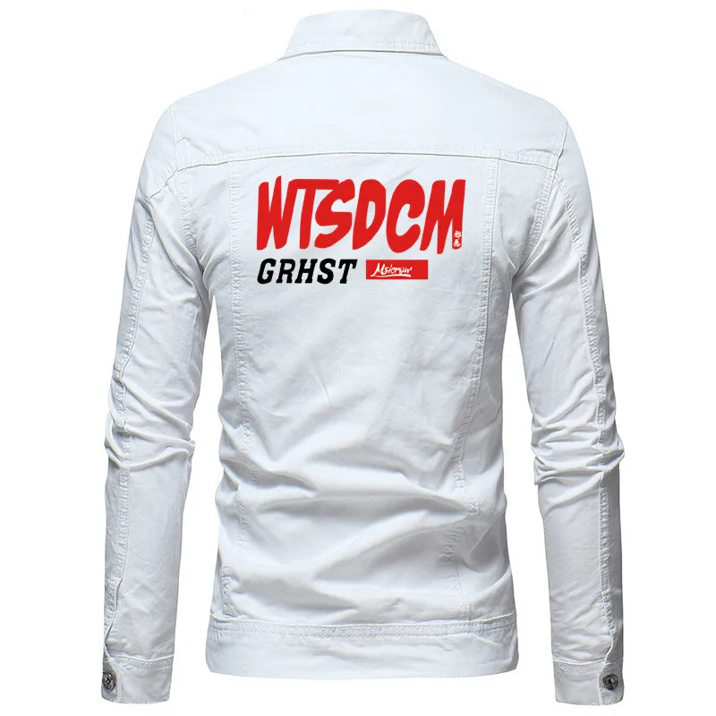 

2019 Men's Denim Jacket Fashion Jeans Jackets Slim Fit Casual Streetwear Vintage Men Jean outwear