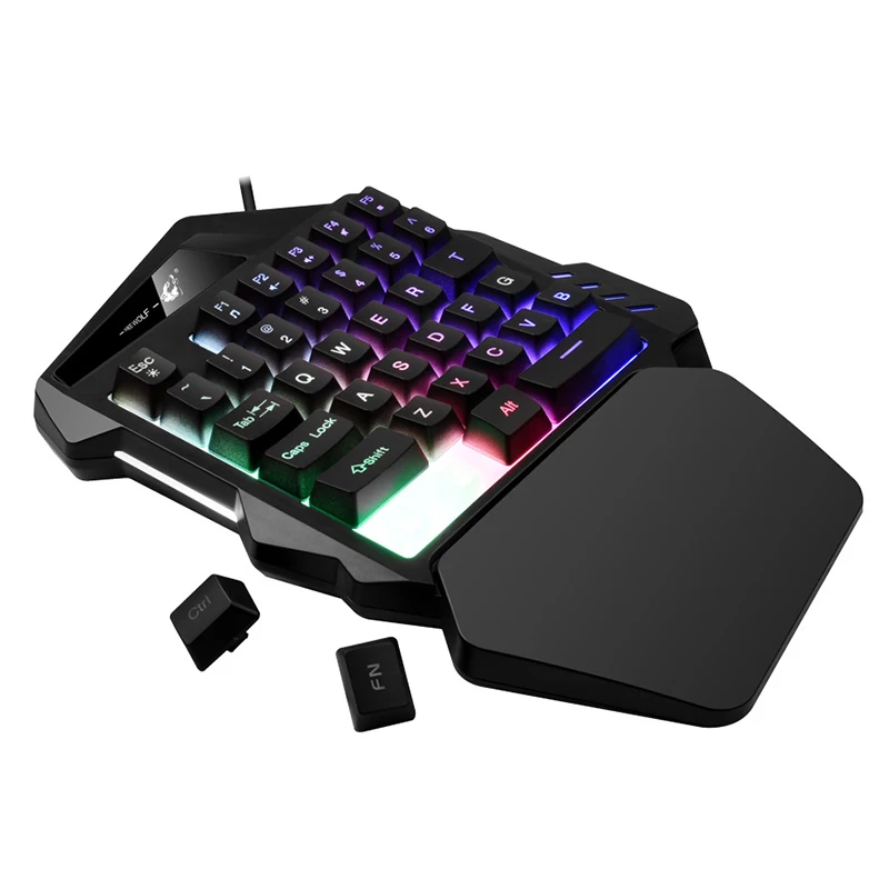 Gaming KeyboardGaming keypad One-Hand Gaming KeypadMini Feel Wide Hand Rest with 35 Keys Backlight