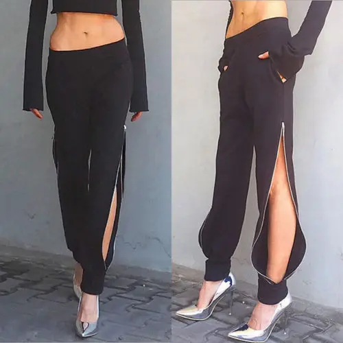 

Women Autumn High Waist zipper Skinny Leggings Sportswear Pencil Long Pants Trousers Yoga Pants