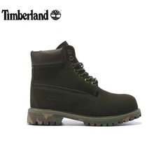 TIMBERLAND Для мужчин 10061 военные камуфляж оливковый зеленый с нескользящей подошвой ботинки martin, мужские кожаные ботильоны Уличная Повседневная обувь 40-45