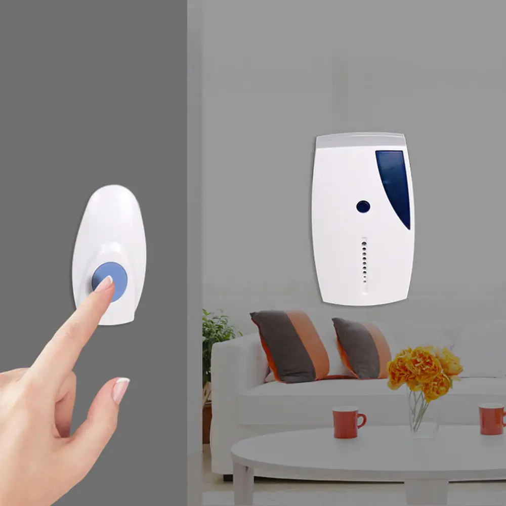 

Smart Wireless Chime Music Door Bell Transmitter + Receiver 70-110M Range Remote Control Wireless Doorbell Home Security Use