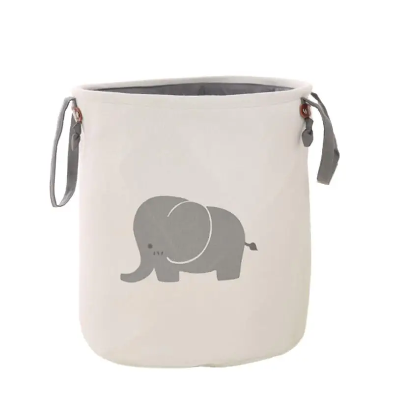 

1 Pc Foldable Laundry Bag Cute Elephant Pattern Dirty Clothes Storage Bags For Toy Sundries Kids Room Organizers