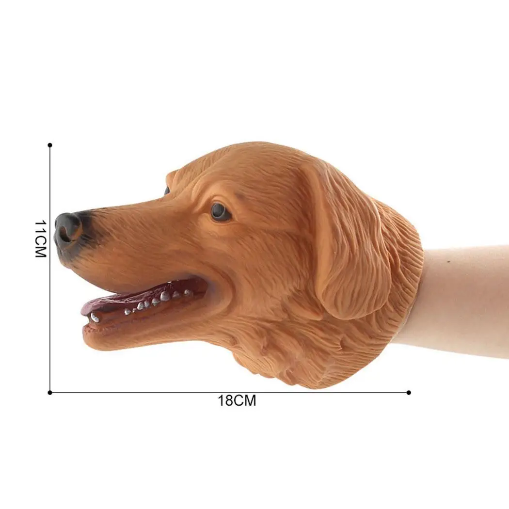 

New Kids Children Halloween Soft Rubber Role Play Animal Head Shape Hand Puppet Over 3 Years Old Toys