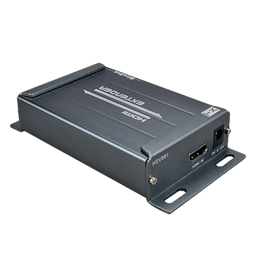 

HFES Up to 150m/492Ft, HDMI Extender IR Audio Extractor Via Rj45 Cat5 Cat6 EU Plug