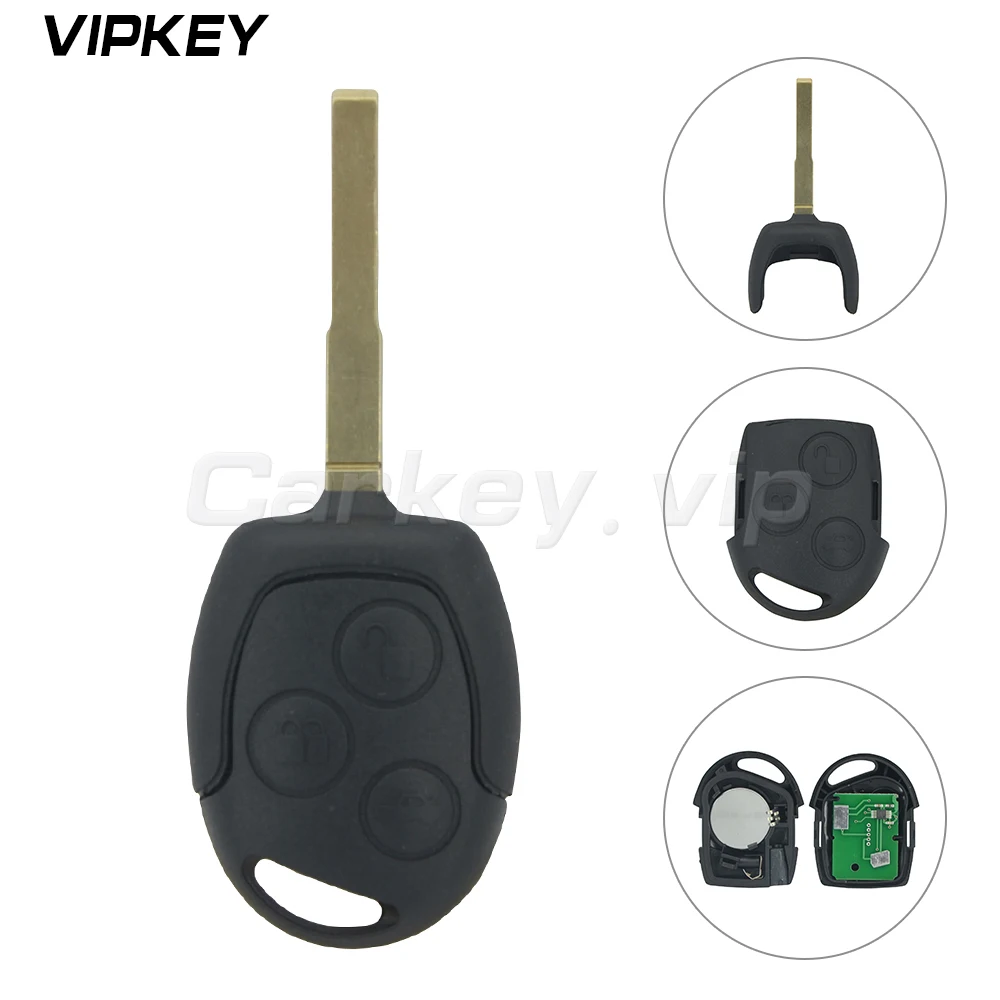 

Remotekey Remote key 3 button 433Mhz for Ford Focus C-Max S-Max Connect Fiesta Fusion Galaxy 2006-2010 ID63 chip HU101 blade