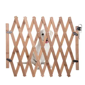 

Dag Gate Pet Fence Wooden Fence Retractable Dogs Sliding Door