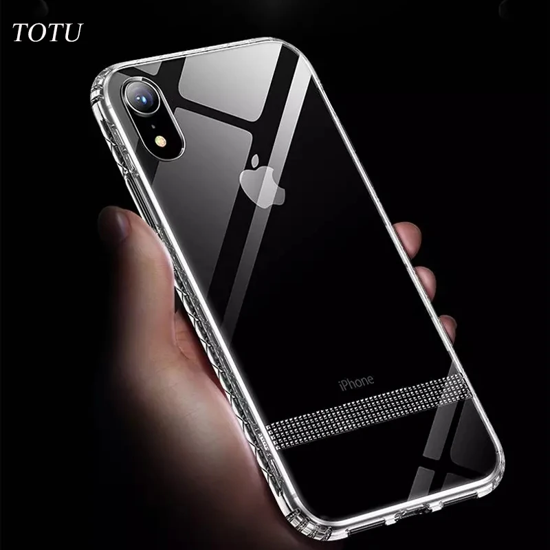 TOTU Airbag Прозрачный чехол для iPhone X XR Xs Max задняя крышка полная защита Coque мягкий