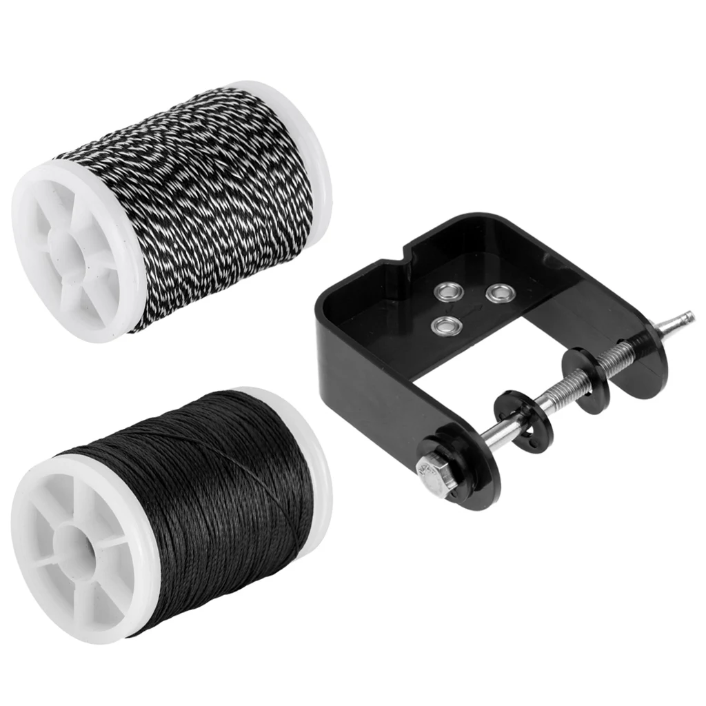 

Sturdy Bow String Server Serving Tool + 2Pcs Serving Thread 110m 0.4mm Material Black