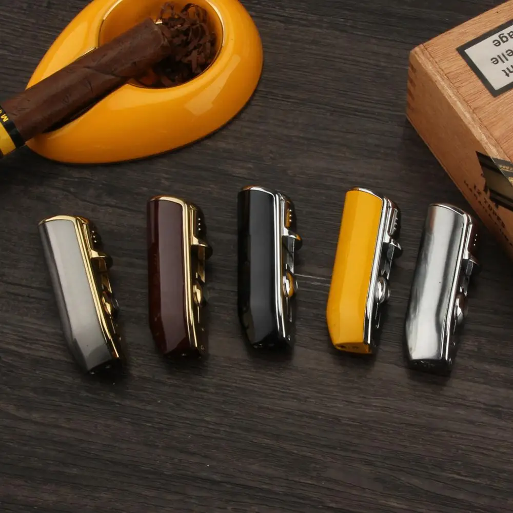 COHIBA зажигалка портативный 3 пламя Jet факел зажигалки ветрозащитный газовые с