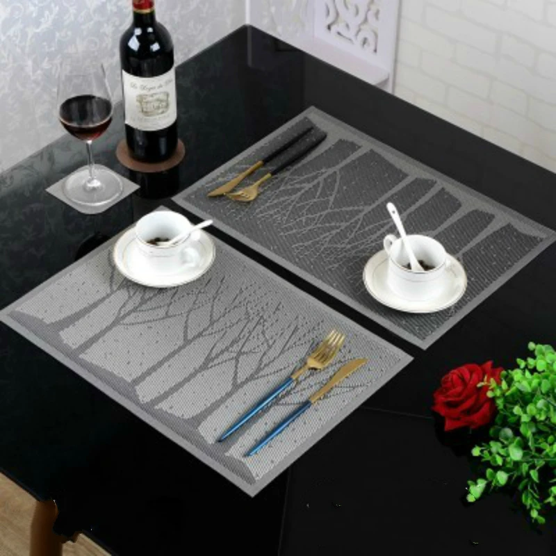 

Heat European Style Pvc Table Pad Avoid Wash Environmental Protection Disks And Dishes Western-style Food Padding Double Color