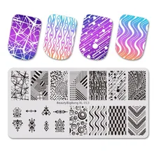 BeautyBigBang 1 шт. прямоугольные пластины для штамповки ногтей Летняя печать дизайн ногтей штамп шаблон изображения пластины трафареты BBB XL-013
