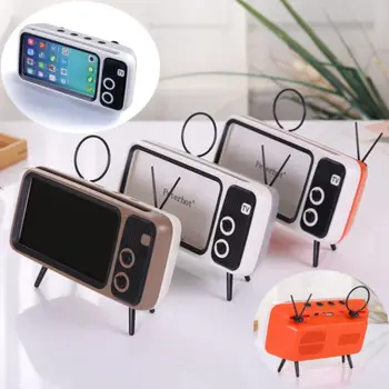 

Portable Mini Wireless Bluetooth Speaker Support TF Card Retro Bluetooth Speakers With Phone Holder 20A05
