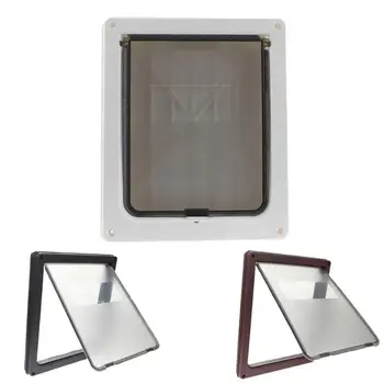 

Large Pet Cat Door Puppy Dog Lock Lockable Safe Flap Door Gate Lockable Security Dog Cat Kitty Door for Small Medium Dogs
