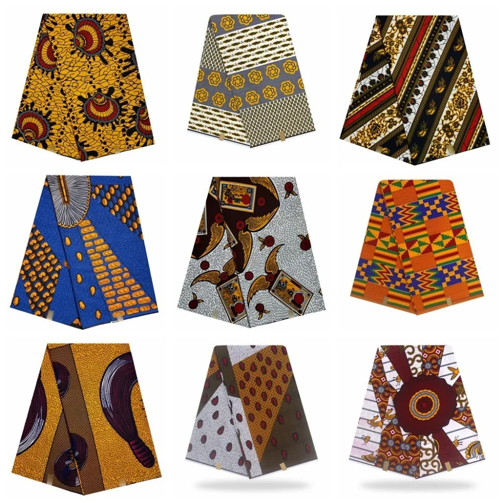 

Ankara African Print Fabric For Nigerian 100% Cotton Dutch Wax African Wax tissus Hojilou Fashionable Diy tissus Wax