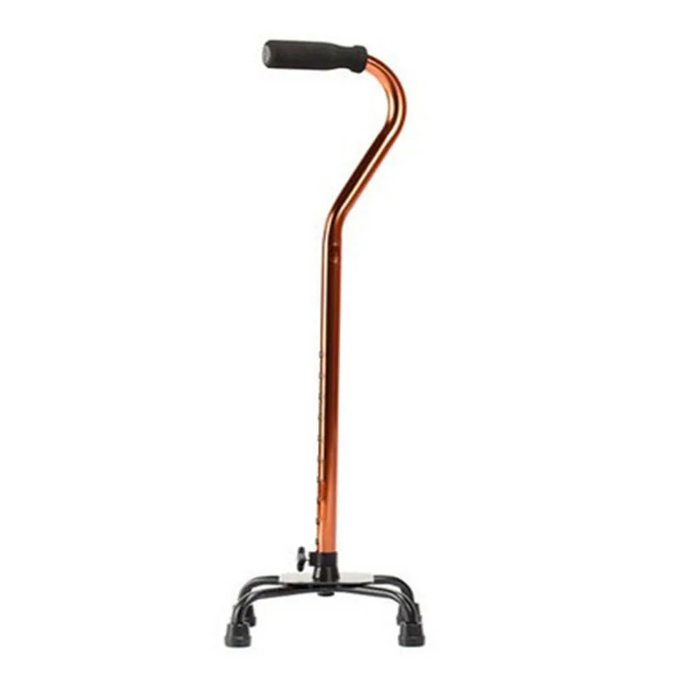 

Cane Straight Practical Four-leg Aluminium Alloy Bronze Tool Cane Walking Stick for Men Patients Women