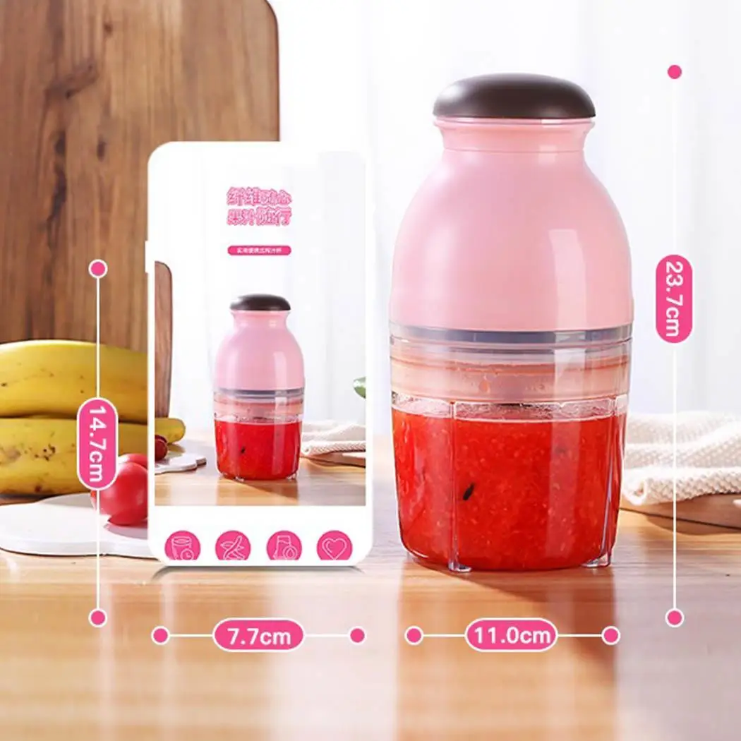 600ml Portable Juice Blender Juicer Cup Multi-function Electric Baby Food Mills Containers Storage Rechargeable | Мать и ребенок