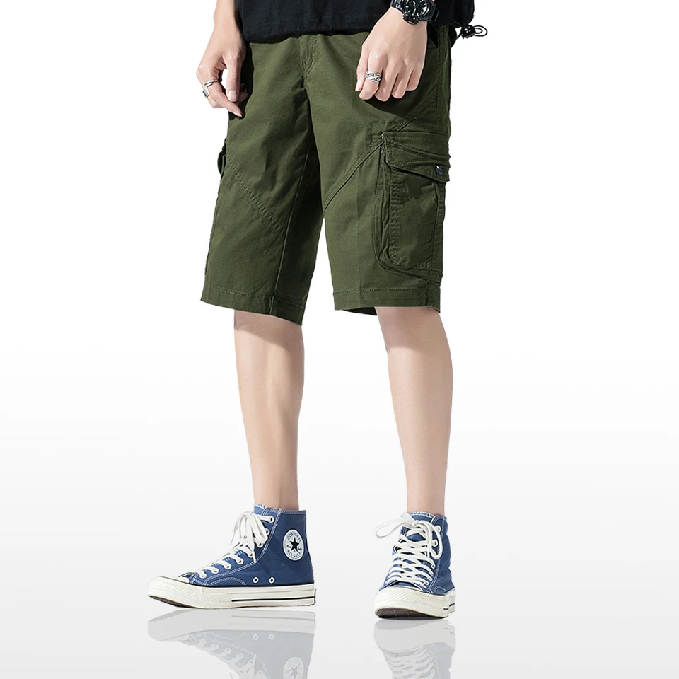 Мужские военные джинсовые повседневные карманные мужские шорты Карго новые армейские камуфляжные шорты мужские хлопковые Свободные повседневные шорты 4XL