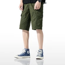 Мужские военные джинсовые повседневные карманные мужские шорты Карго новые армейские камуфляжные шорты мужские хлопковые Свободные повседневные шорты 4XL