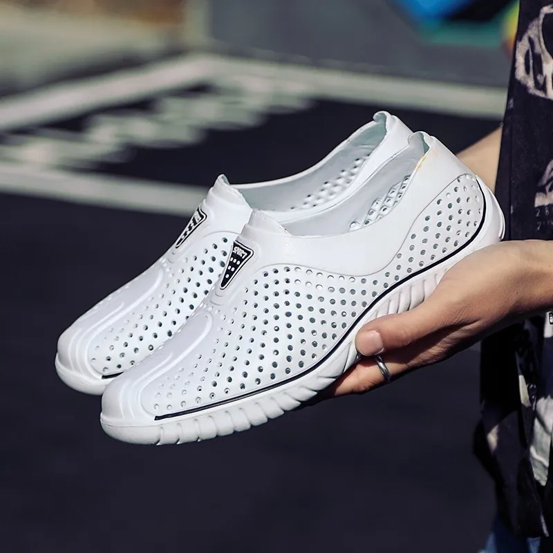 

Popular summer Breathable high quality Elastic rubber casual shoes fashion men comfortable shoes men Antiskid Zapatos de hombre