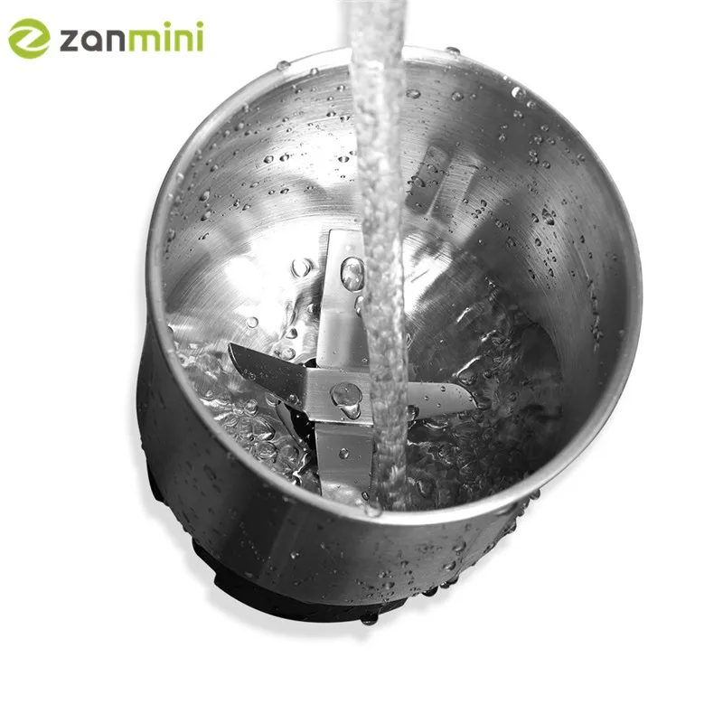 Zanmini CG-9430 электрическая кофемолка и мясорубка для специй набор из нержавеющей стали кнопка-кнопка Bean Grinder EU Plug