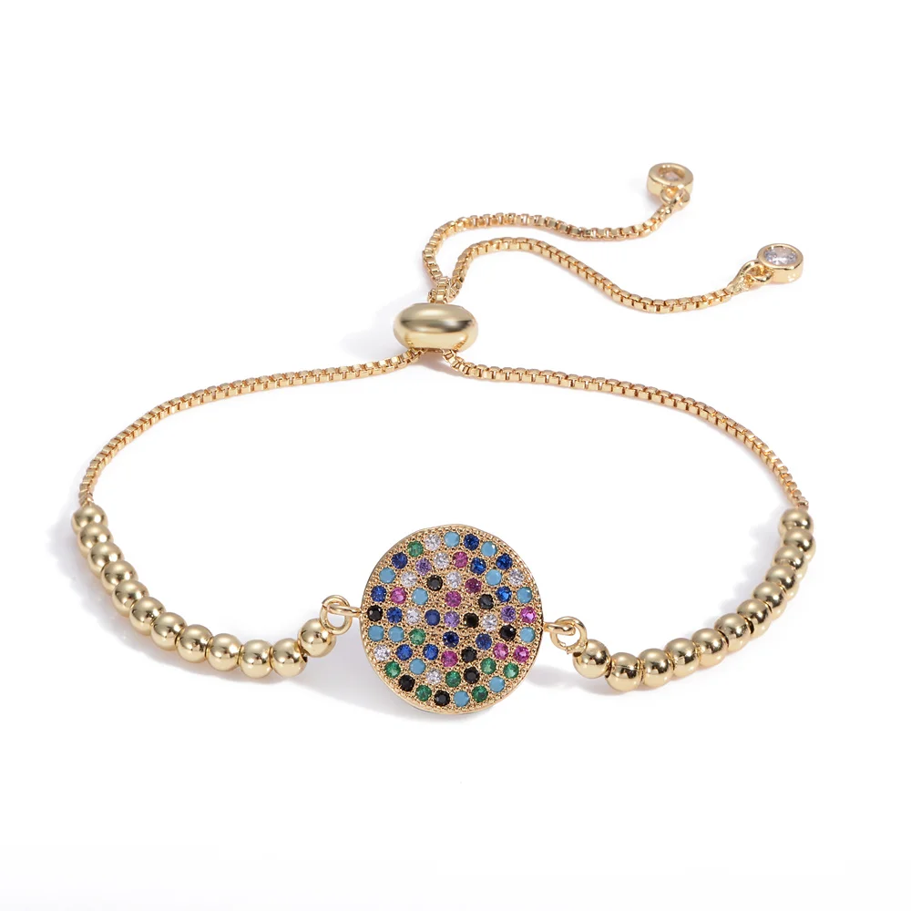 1JYX Модный CZ камень браслет для женщин розовое золото Pulseras Mujer Свадебный