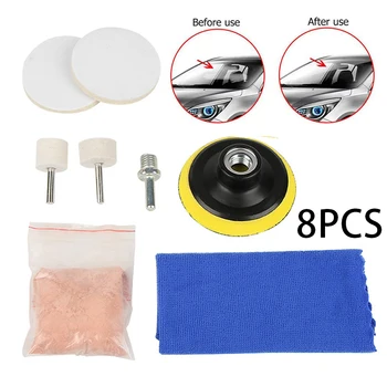 

8pcs Kit Car Auto Windows Glass Polishing Kit Windscreen Repair Scratch Removal