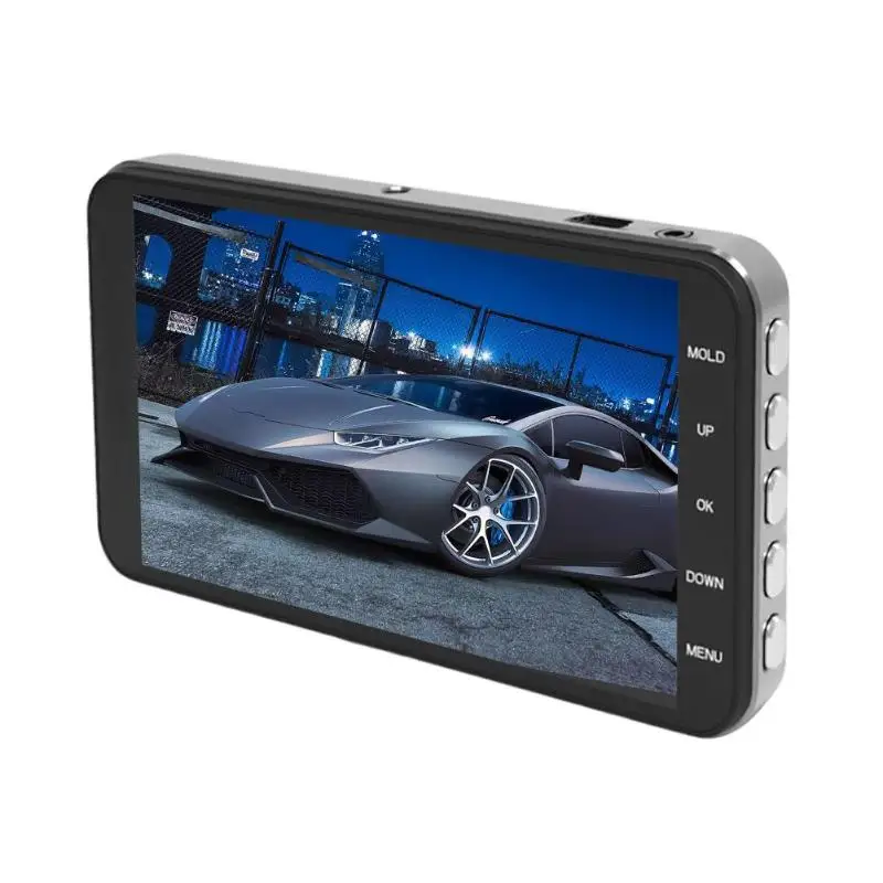 

VODOOL 4in Dual Lens Car DVR Camera 1080P Dash Cam Video Recorder Vehicle DVR Dash Camera For Driving Recording Car Detector