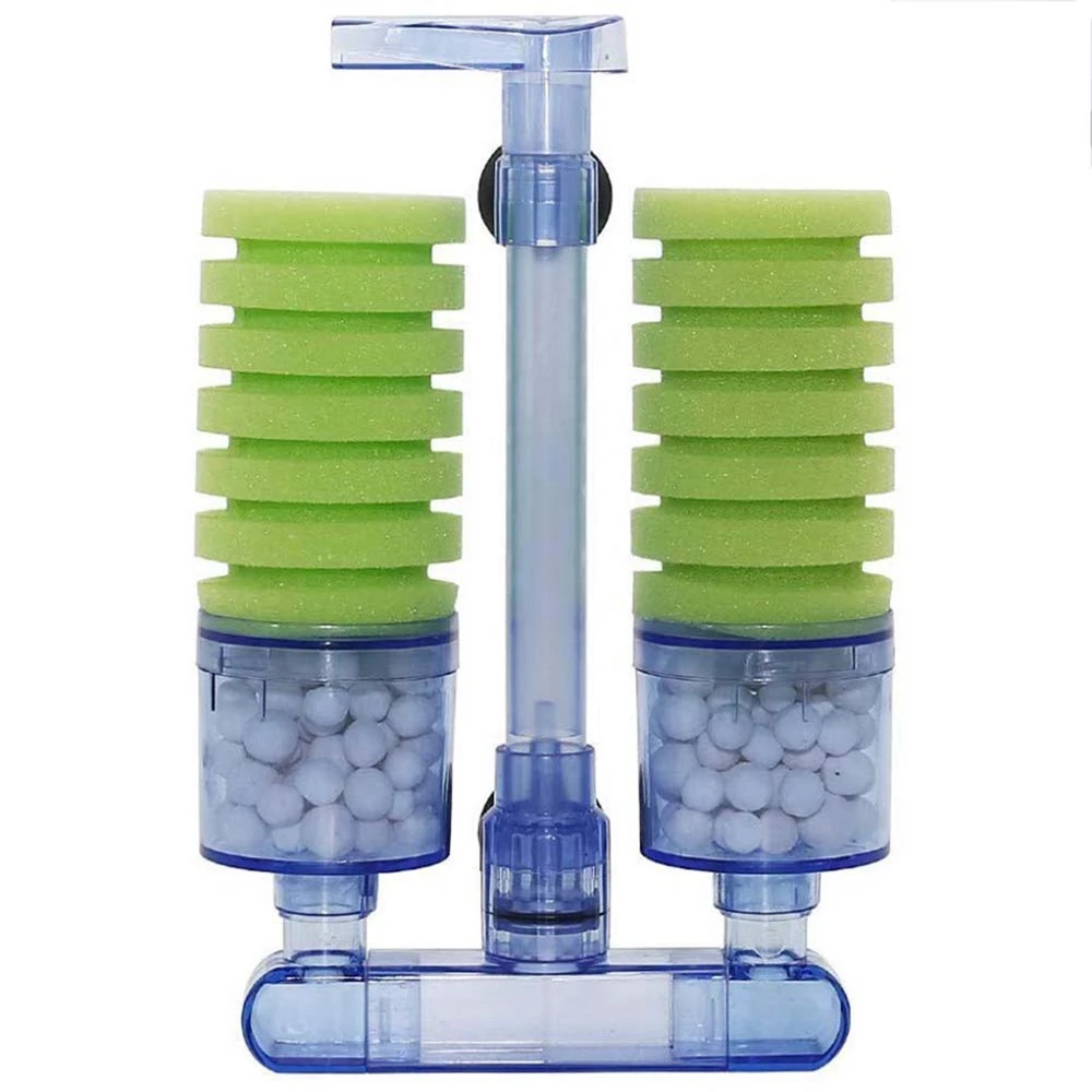 

Aquarium Filter,Ultra Quiet Aquarium Biochemical Sponge Filter Fish Tank Air Pump Betta Fry Aquarium Fish Tank Water Fall Doub