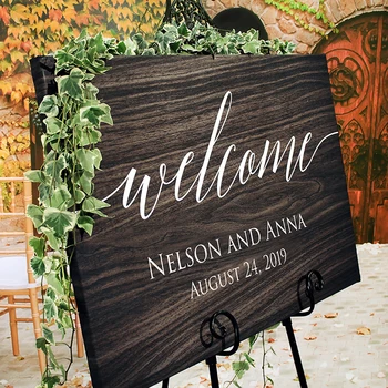 

Rustic Wedding Welcome Sign ,Personalized Wood Rustic Wood Wedlcome Sign ,Welcome Wedding Signs ,Unique Wood Wedding Signs