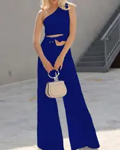 Summer Jumpsuits 2019 New Casual Summer Women 4 Color Single Shoulder Sleeveless Ladies Cutout Tie Waist Jumpsuit Size S-XXL Summer Jumpsuits 2019 New Casual Summer Women 4 Color Single Shoulder Sleeveless Ladies Cutout Tie Waist Jumpsuit Size S-XXL