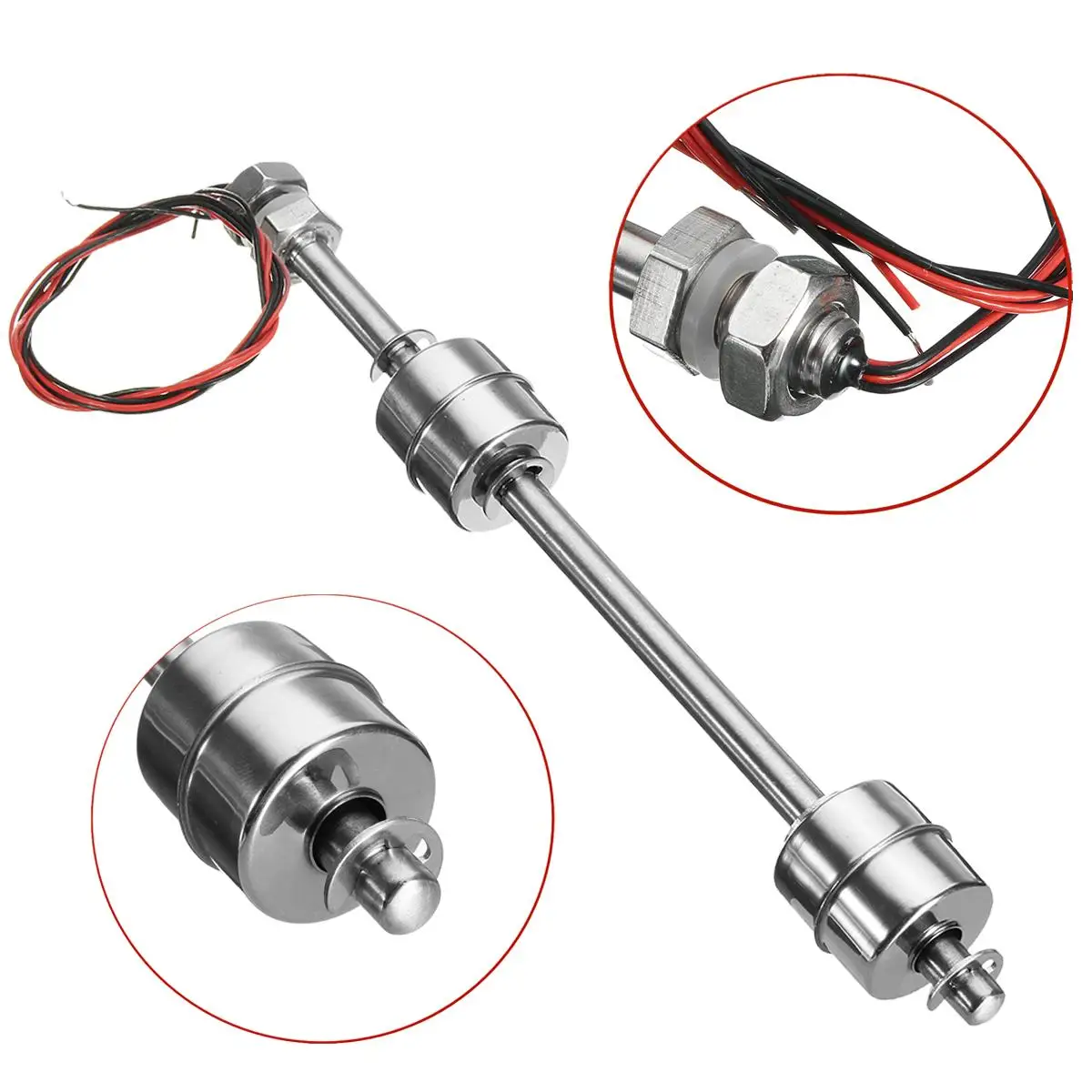 

200mm Liquid Float Switch Water Level Sensor Stainless Steel Double Ball