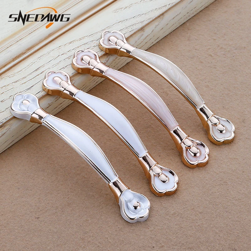 Furniture Handle 96/128mm Hole Pitch Furniture Handles Wardrobe Door Pulls Zinc Alloy Kitchen Cabinet Furniture Door Handles