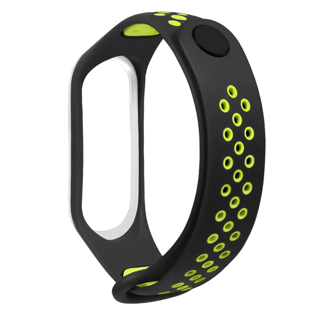 Спортивный ремешок для Xiaomi Mi Band 3 силиконовый браслет смарт часов
