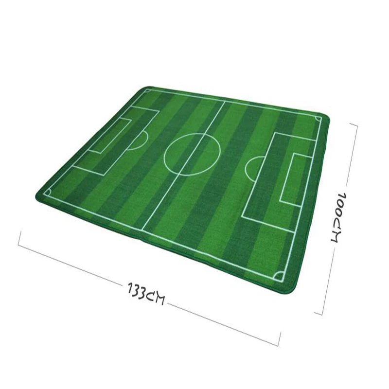 

133x100 Kid Football Soccer Field Blanket Developing Soft Green Play Mat Children Soft Pad Baby Activity Crawling Carpet Indoor