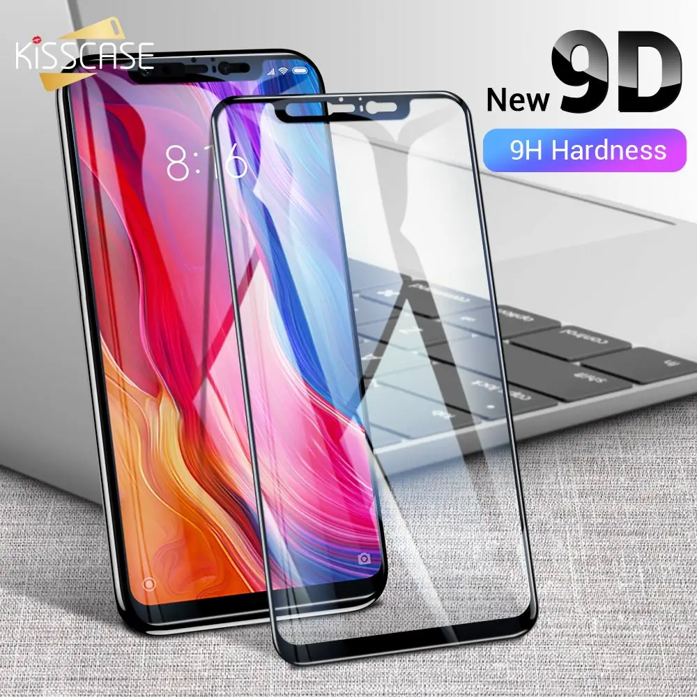 KISSCASE 9D Full Cover Screen Protector Glass For Xiaomi Mi 9 8 Lite Tempered Redmi Note 7 6 Pro Film | Мобильные телефоны и
