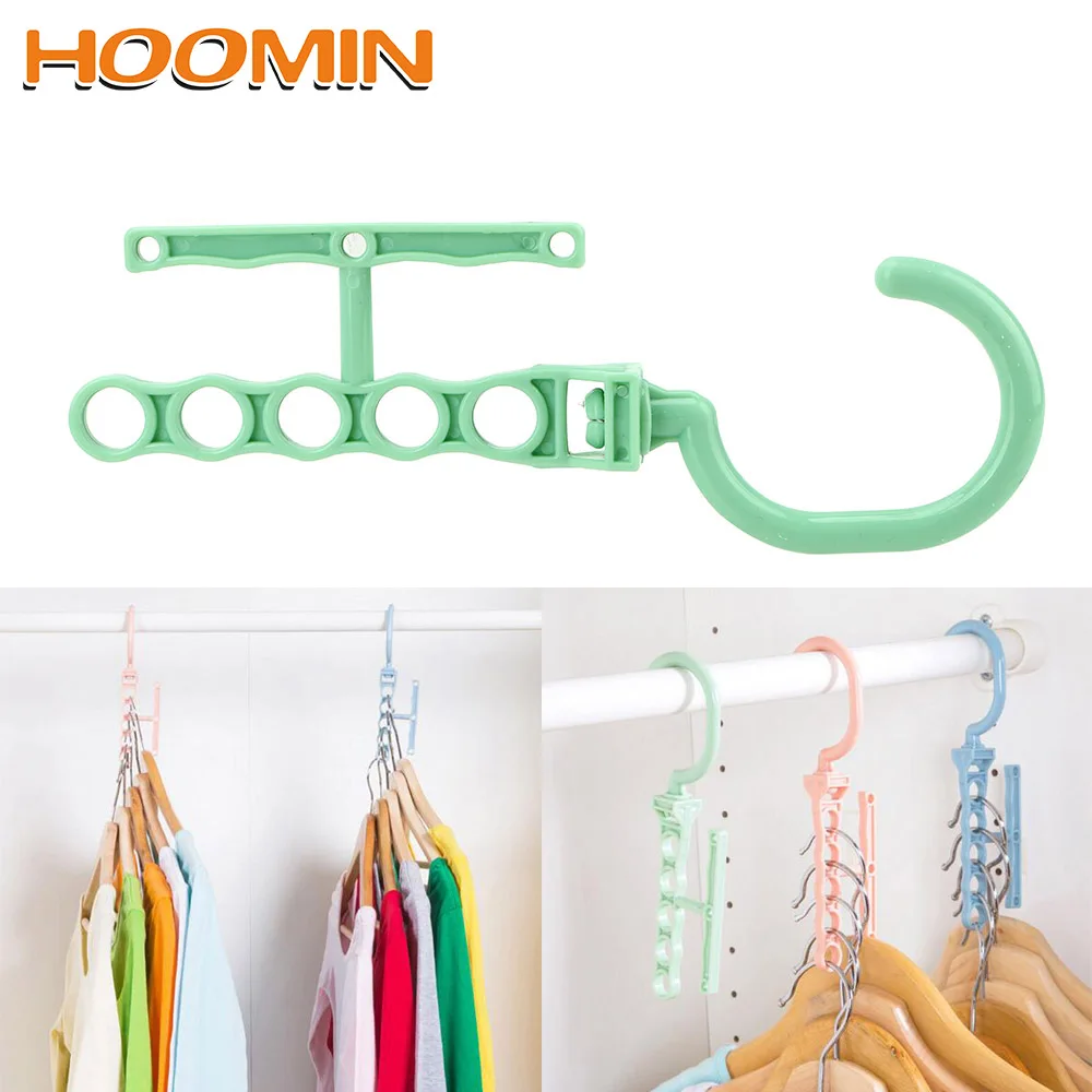 HOOMIN خزانة منظمة مكافحة الانزلاق المنزلية مشبك متعدد الطبقات يندبروف المنزل تخزين شماعات ملابس الإبداعية HOOMIN خزانة منظمة مكافحة الانزلاق المنزلية مشبك متعدد الطبقات يندبروف المنزل تخزين شماعات ملابس الإبداعية