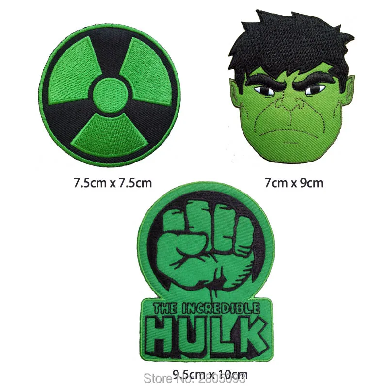 the avenger hulk face logo embroidered iron on patch