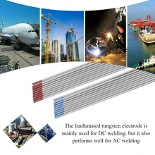 Электроды из лантанизированного вольфрама 10 шт. высокое качество электроды из лантанизированного вольфрама s вольфрамовый стержень сварочные аксессуары