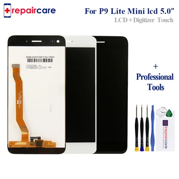 

Free Shipping 5PCS 100% Tested LCD For Huawei P9 lite mini LCD DIsplay + Touch Screen Digitizer Assembly Replacement + Frame