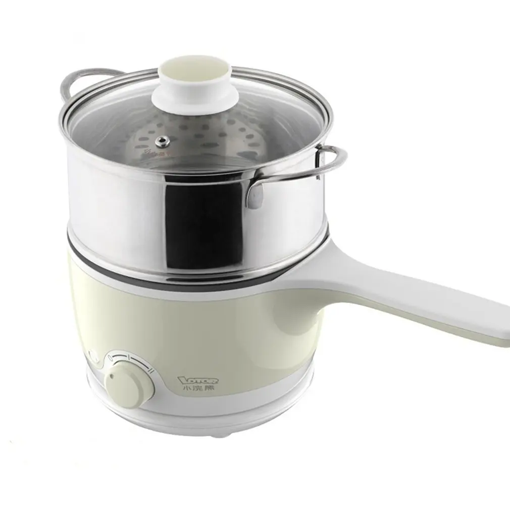 

90C Dormitory Home Electric Food Steamer Deep Fry Cooker Multi-Function Cooking 600W Non-Stick Steamer