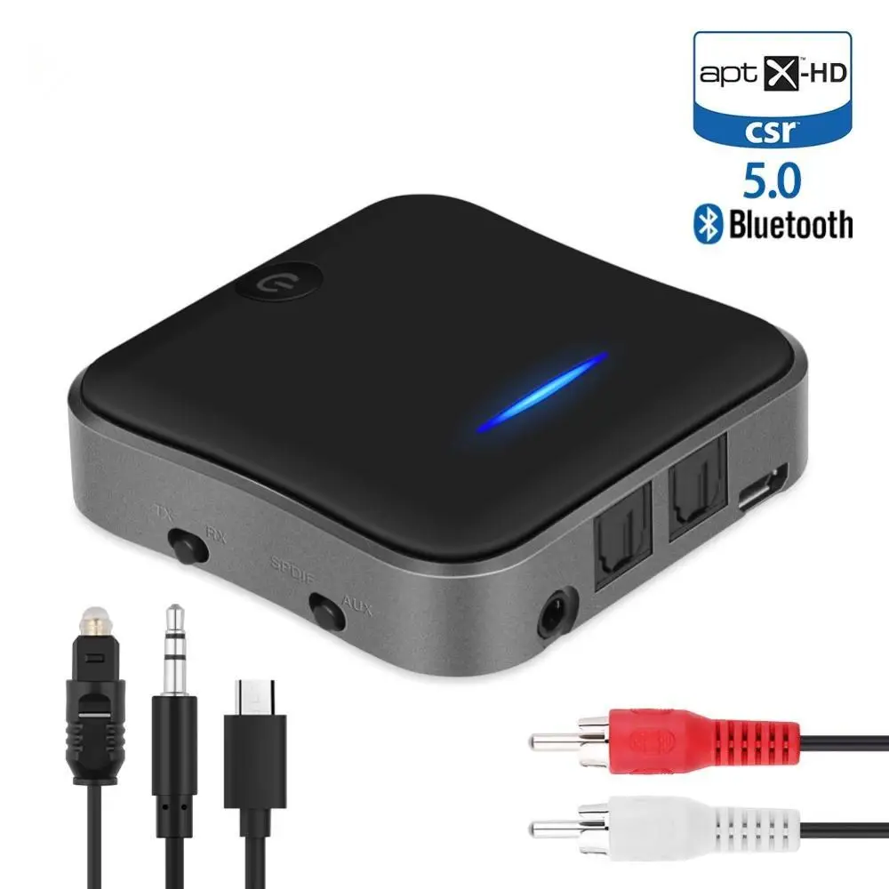 Bluetooth передатчик 5 0 APTX HD адаптер 3 мм/SPDIF/цифровой оптический Toslink для