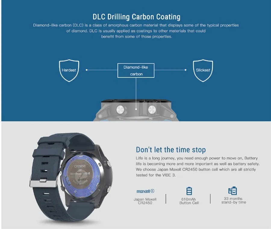 M-juniu New Zeblaze VIBE 3 HR Smartwatch IP67 Waterproof Wearable Device Heart Rate Monitor IPS Color Display Sport Smart Watch