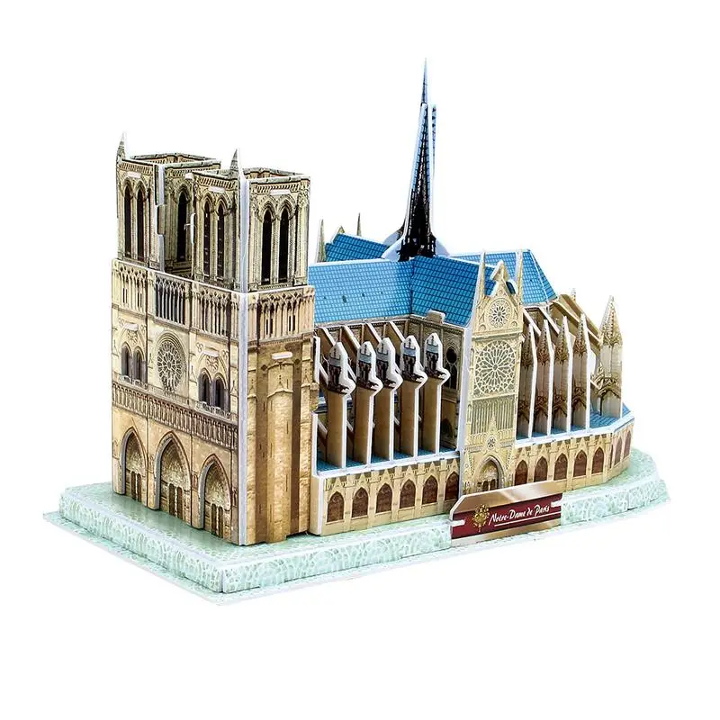 

Notre Dame 3D Puzzle Puzzle Toy Famous Building DIY 3D Puzzle Brain Game Decompression Toy For Children Adult