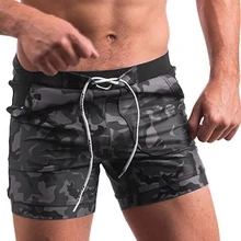 Для мужчин пикантные Плавание костюм шорты для плавания плавки Для мужчин трусы Пляжные шорты спортивные костюмы Surf обшитые мужские шорты Плавание Мужские Шорты для купания P25